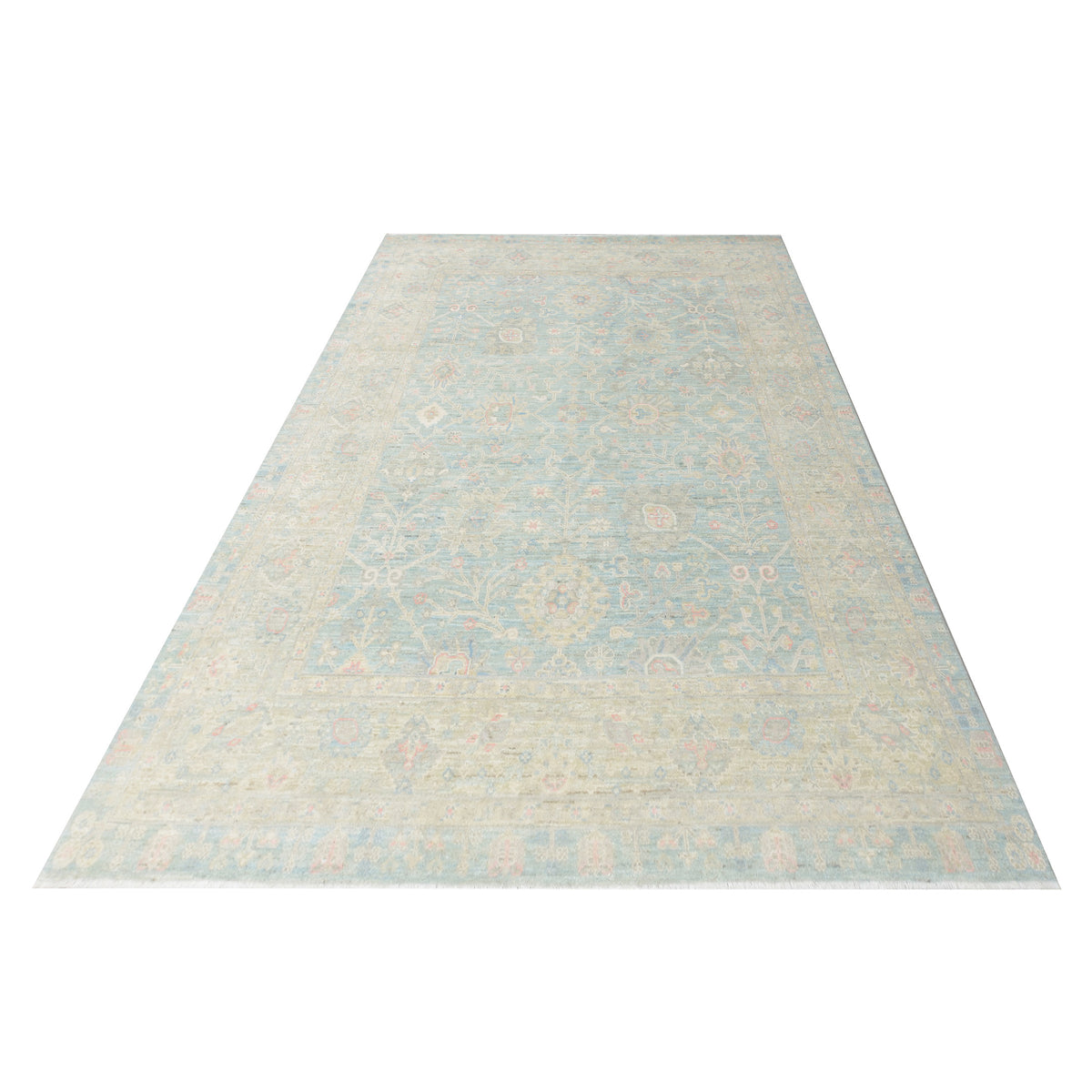 Pacific Ziegler Silk Route 43315 Grey Grey Traditional Hand Knotted Rug