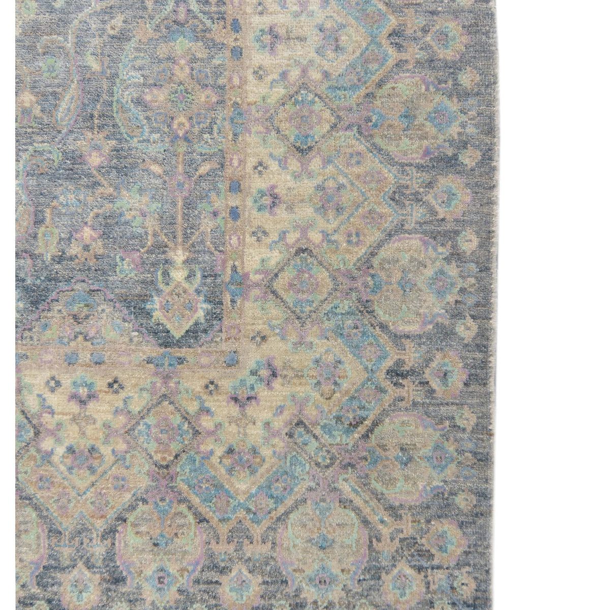 Pacific Ziegler Silk Route 43318 D.Grey Ivory Traditional Hand Knotted Rug