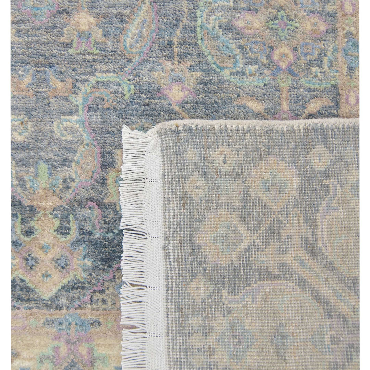 Pacific Ziegler Silk Route 43318 D.Grey Ivory Traditional Hand Knotted Rug