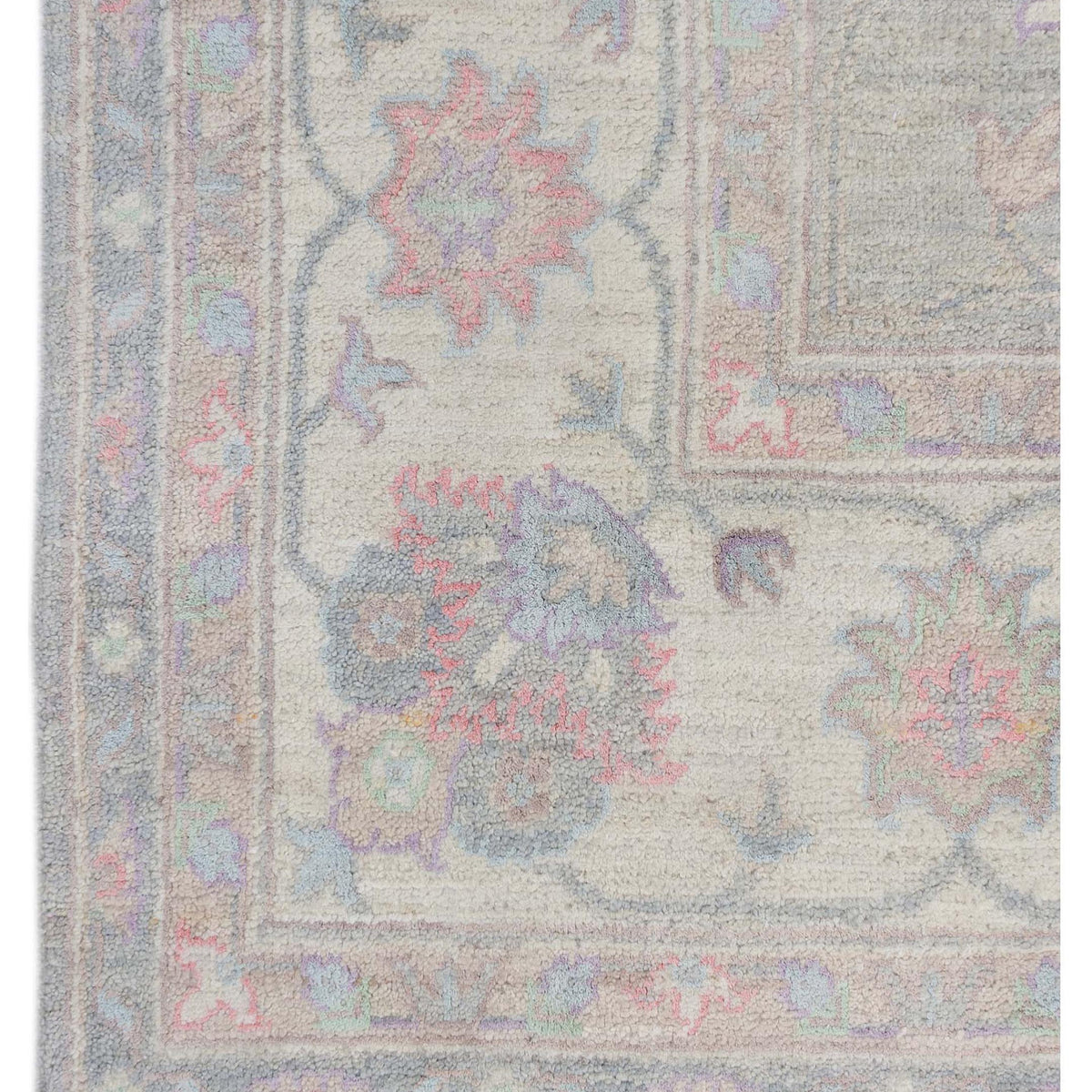 Pacific Ziegler Silk Route 43321 Lt.Grey Ivory Transitional Hand Knotted Rug