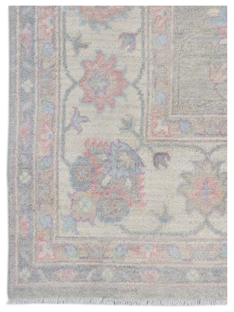 Pacific Ziegler Silk Route 43321 Lt.Grey Ivory Transitional Hand Knotted Rug