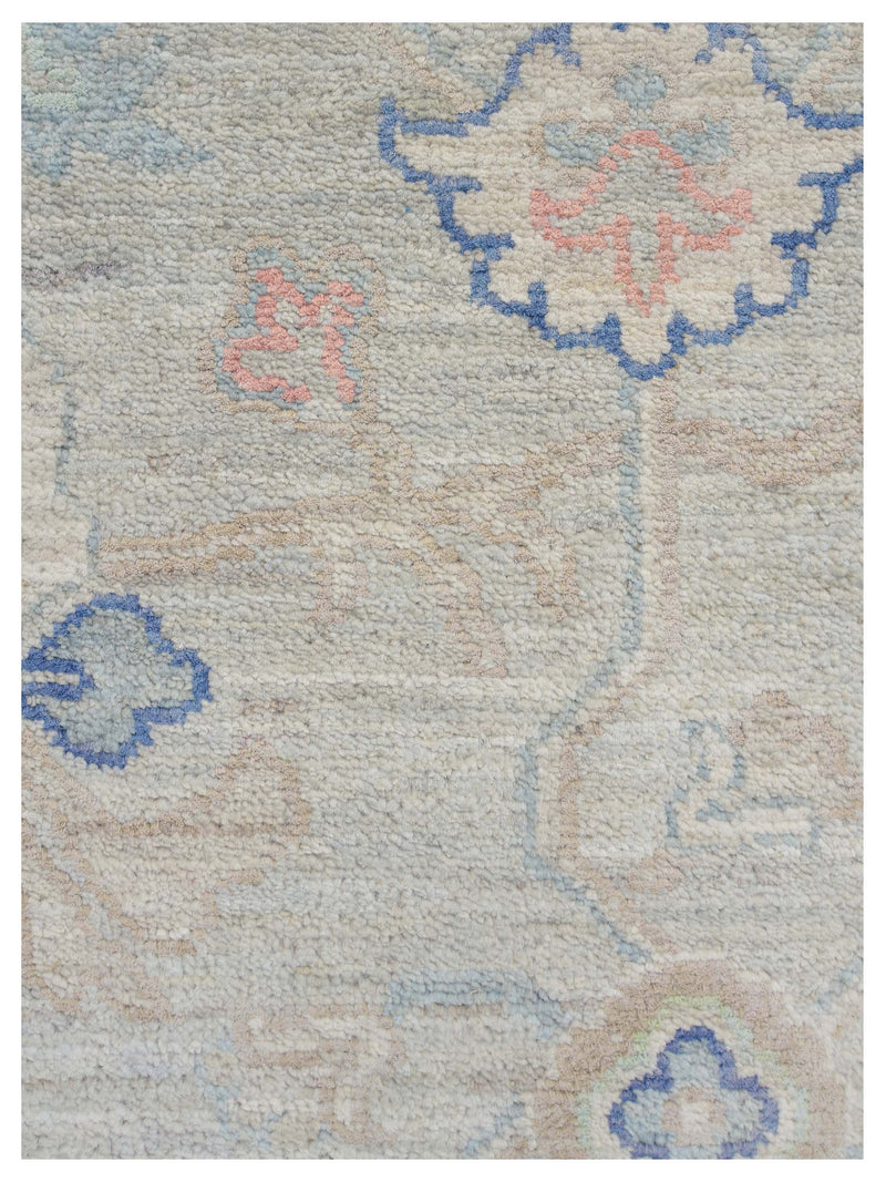 Pacific Ziegler Silk Route 43322 Lt.Grey Ivory Transitional Hand Knotted Rug