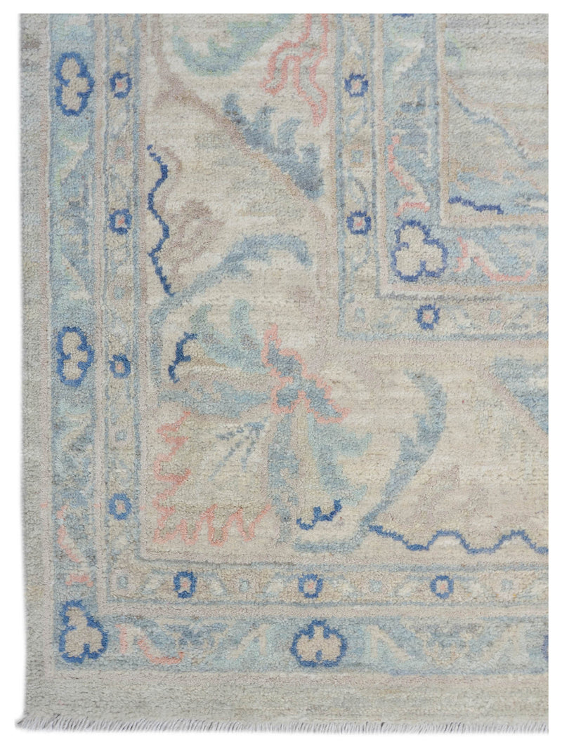 Pacific Ziegler Silk Route 43322 Lt.Grey Ivory Transitional Hand Knotted Rug