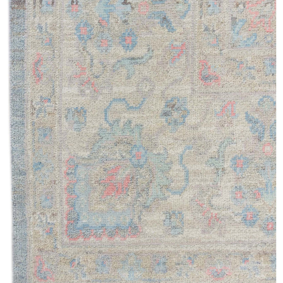 Pacific Ziegler Silk Route 43324 Teal Lt.Grey Transitional Hand Knotted Rug