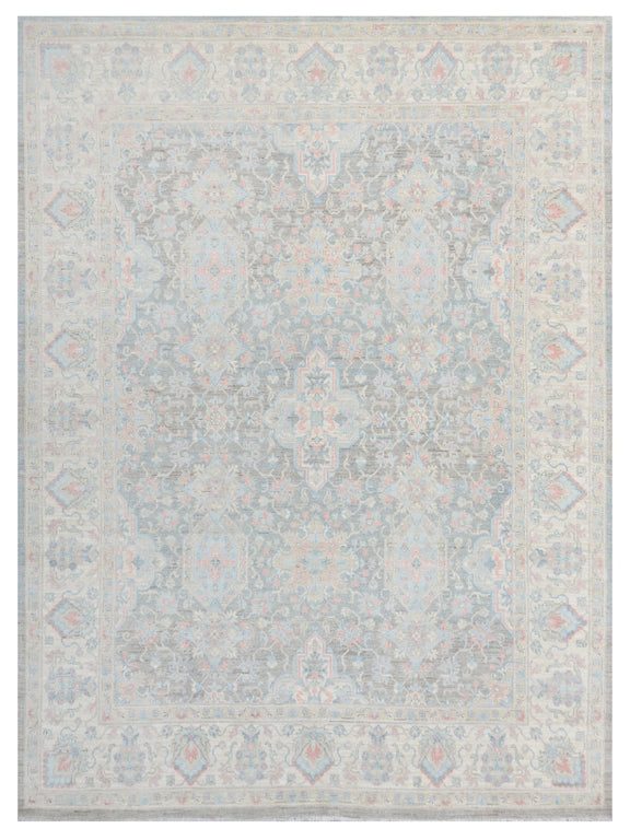 Pacific Ziegler Silk Route  Teal Lt.Grey Transitional