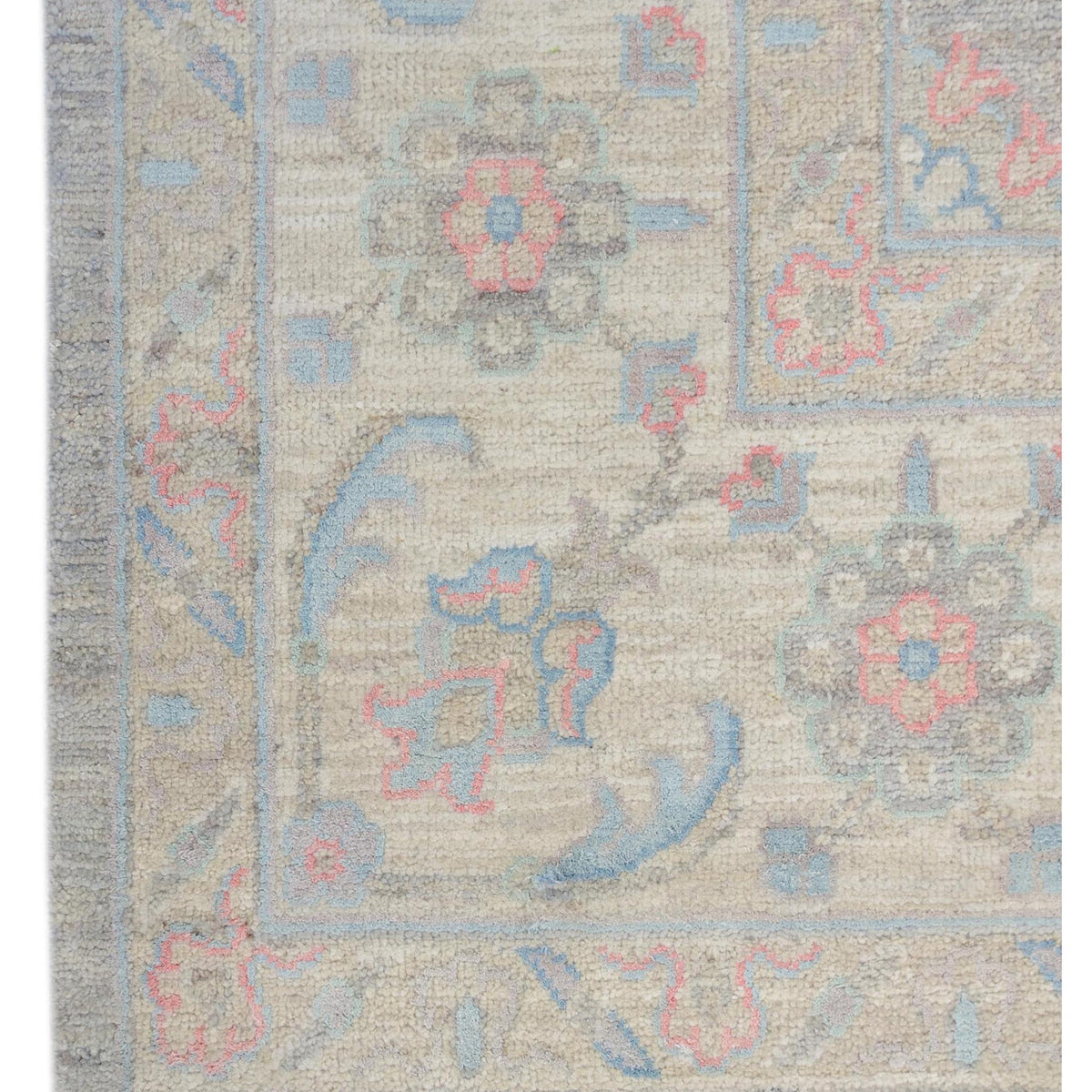 Pacific Ziegler Silk Route 43326 Grey Ivory Transitional Hand Knotted Rug