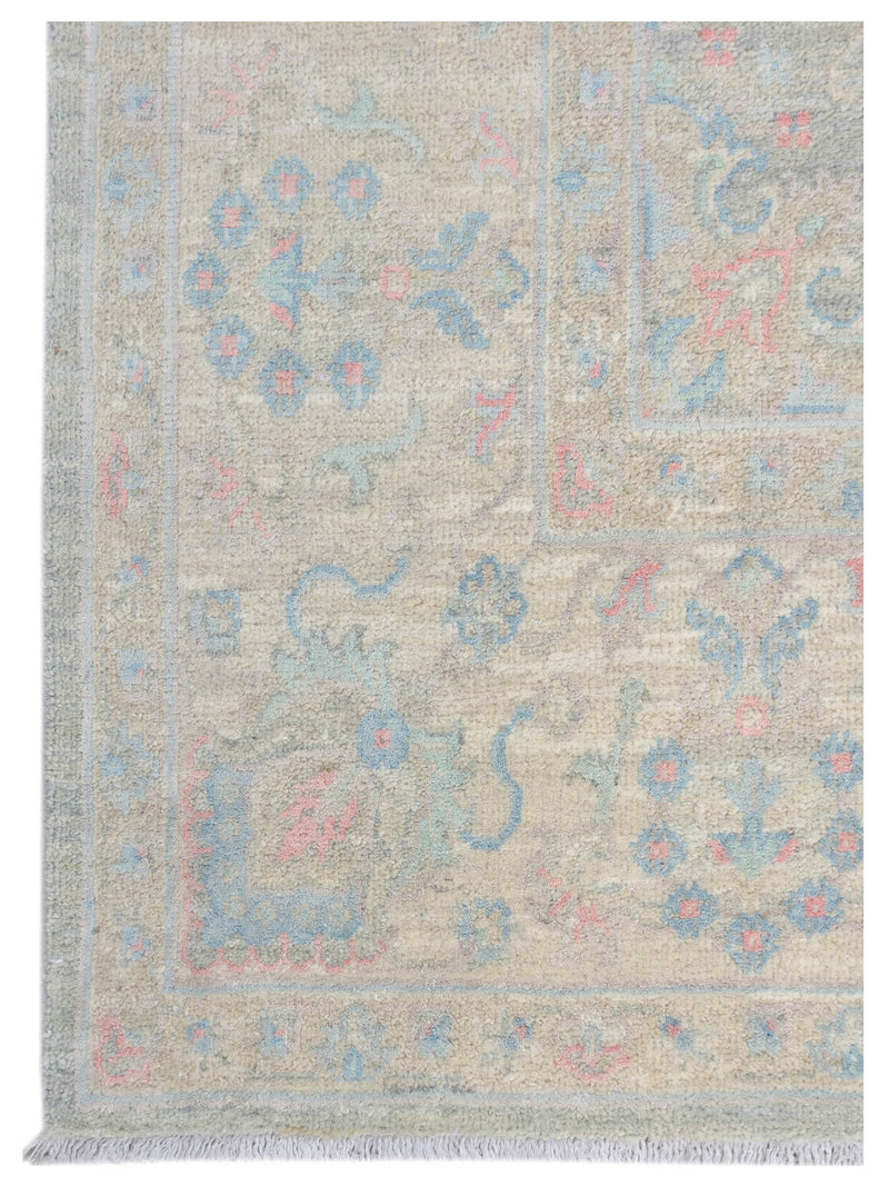 Pacific Ziegler Silk Route 43329 Lt.Grey Ivory Transitional Hand Knotted Rug