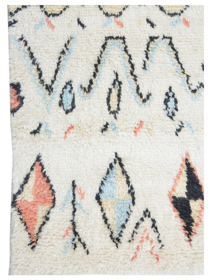 Pacific Moroccan MC-43400 Ivory Multi Transitional Hand Knotted Rug