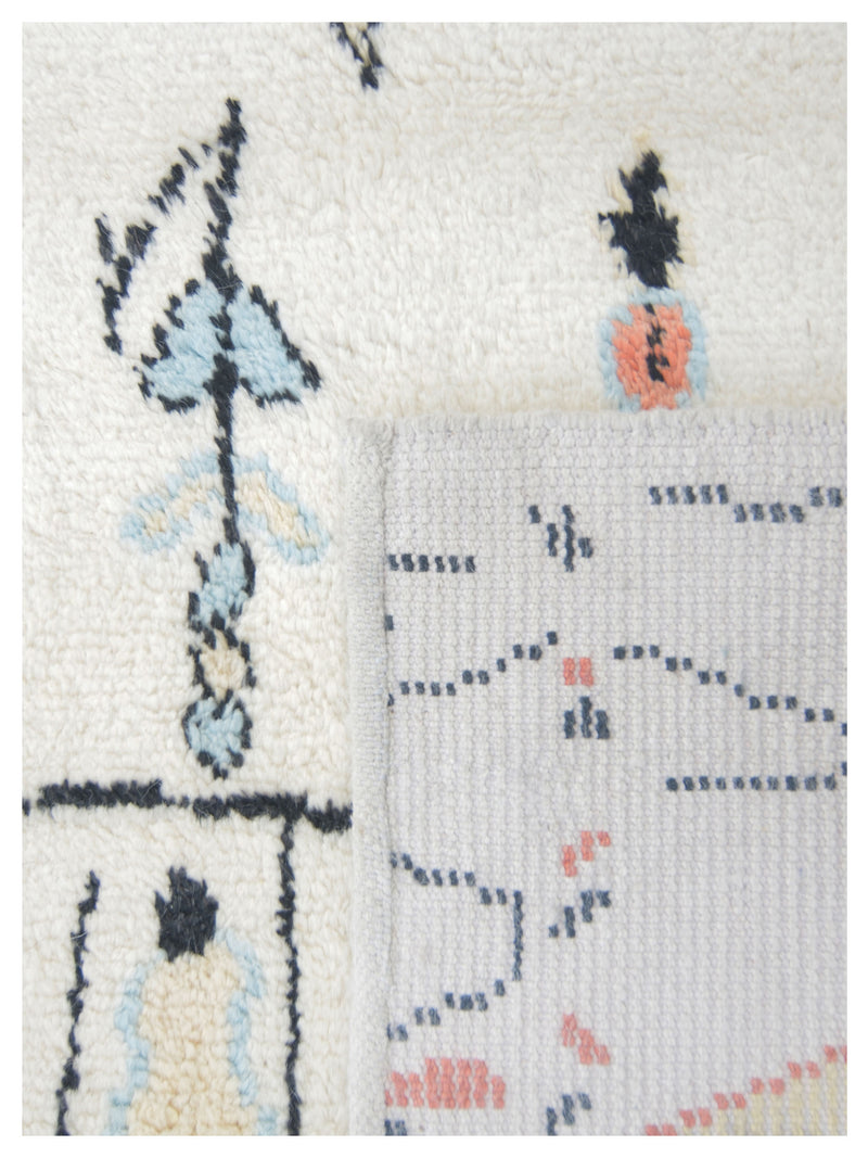 Pacific Moroccan MC-43400 Ivory Multi Transitional Hand Knotted Rug