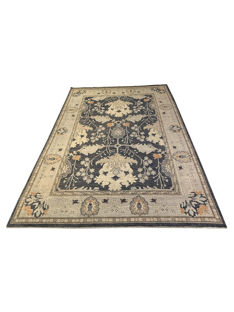 Pacific Ushak 43332 Blue Grey Transitional Hand Knotted Rug