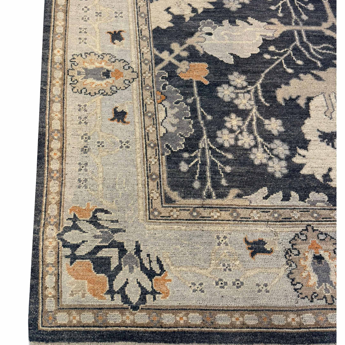 Pacific Ushak 43332 Blue Grey Transitional Hand Knotted Rug
