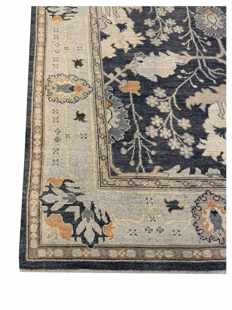 Pacific Ushak 43332 Blue Grey Transitional Hand Knotted Rug
