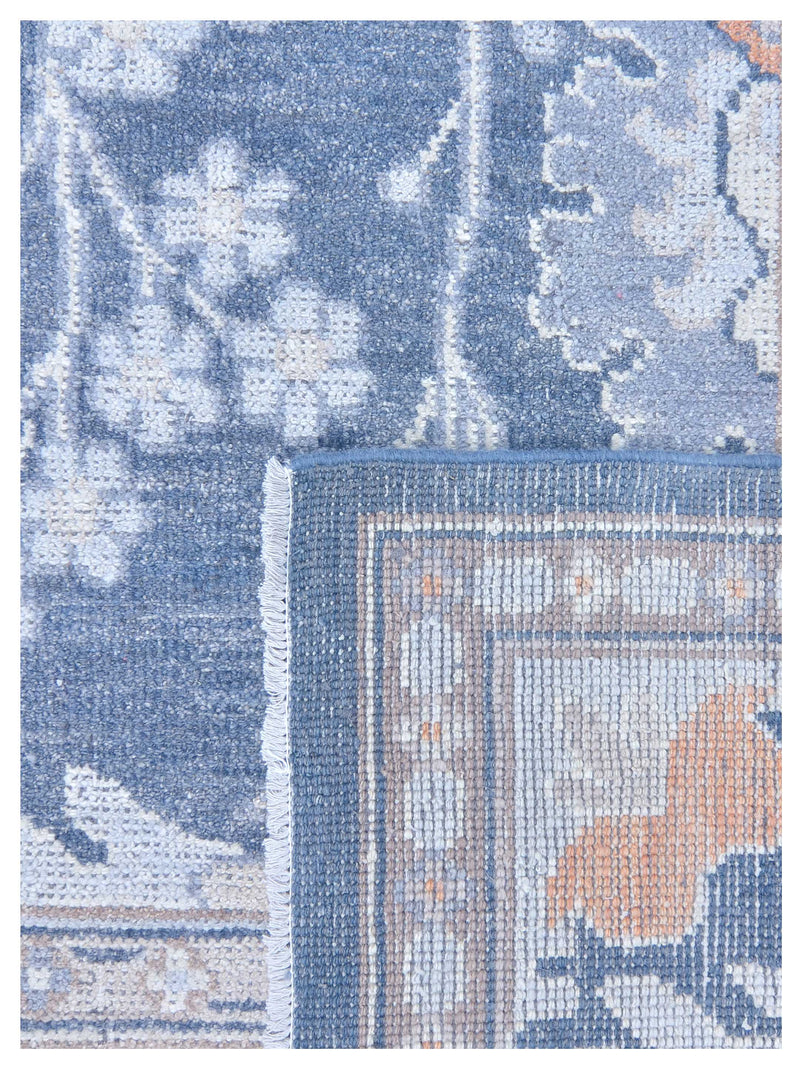 Pacific Ushak 43332 Blue Grey Transitional Hand Knotted Rug