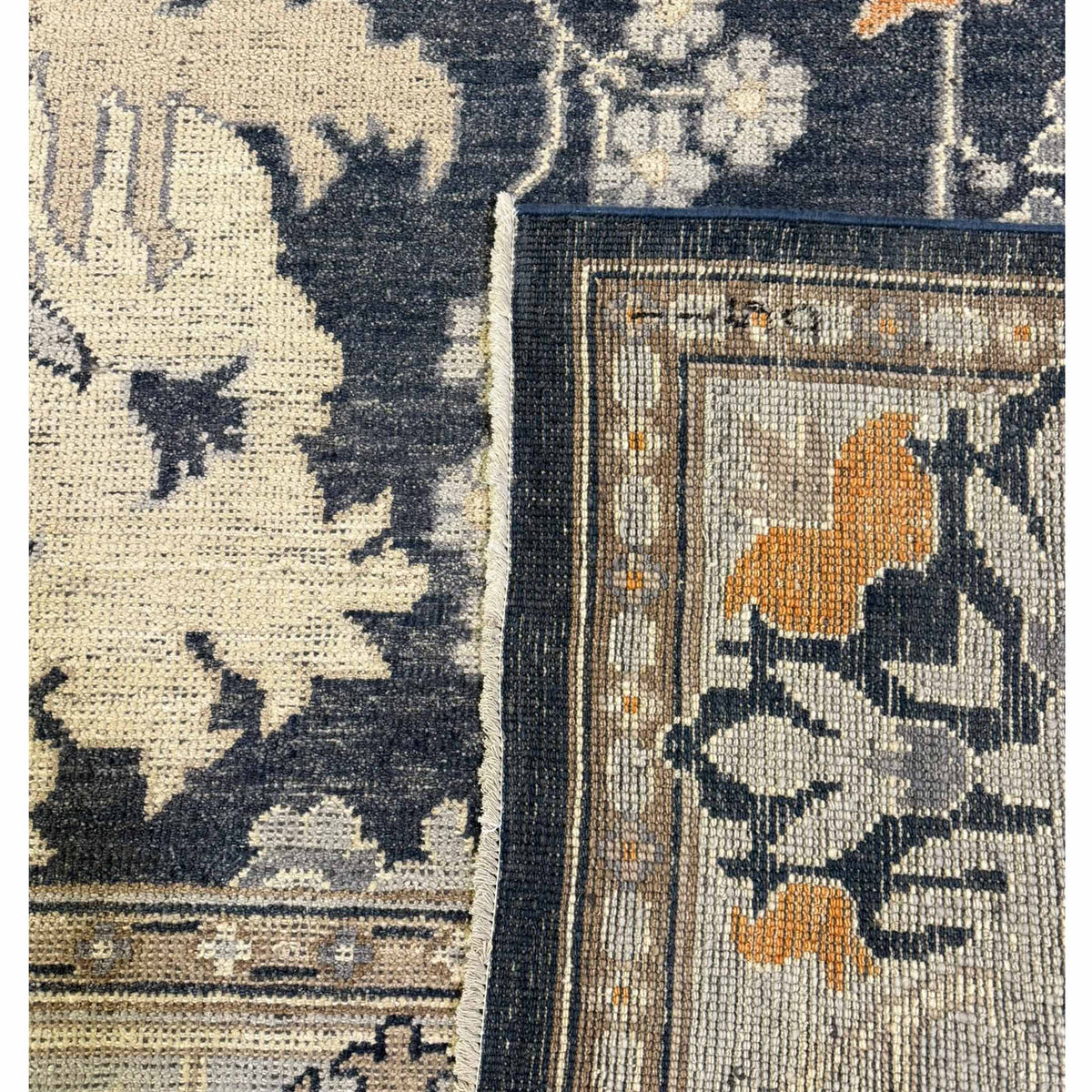Pacific Ushak 43332 Blue Grey Transitional Hand Knotted Rug
