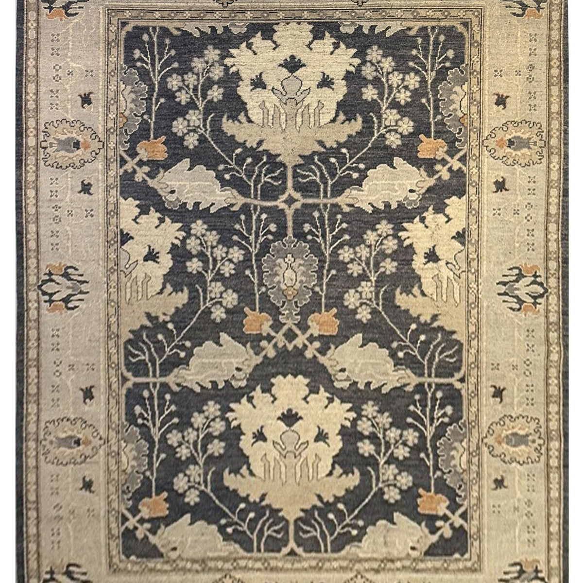 Pacific Ushak 43332 Blue Grey Transitional Hand Knotted Rug