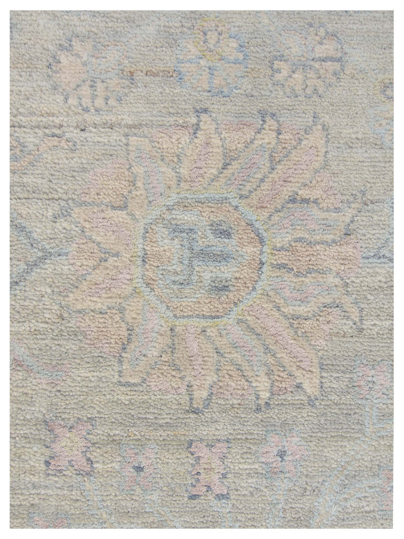 Pacific Ziegler Silk Route 43333 Lt.Grey Dk.Grey Transitional Hand Knotted Rug