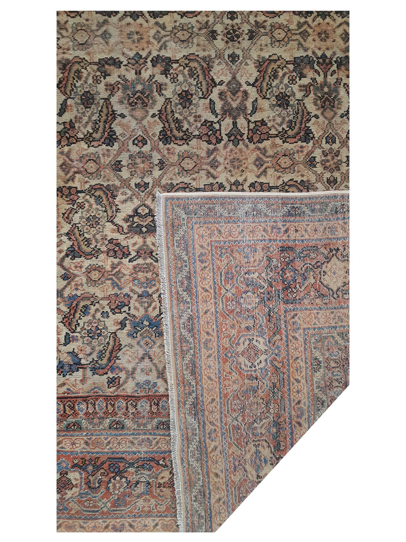Fasa Antique Mahal 43334 Ivory Rust Traditional Antique Rug