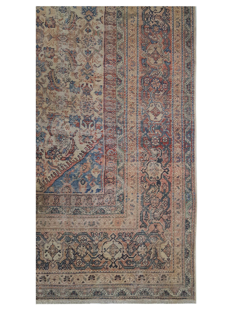 Fasa Antique Mahal 43334 Ivory Rust Traditional Antique Rug