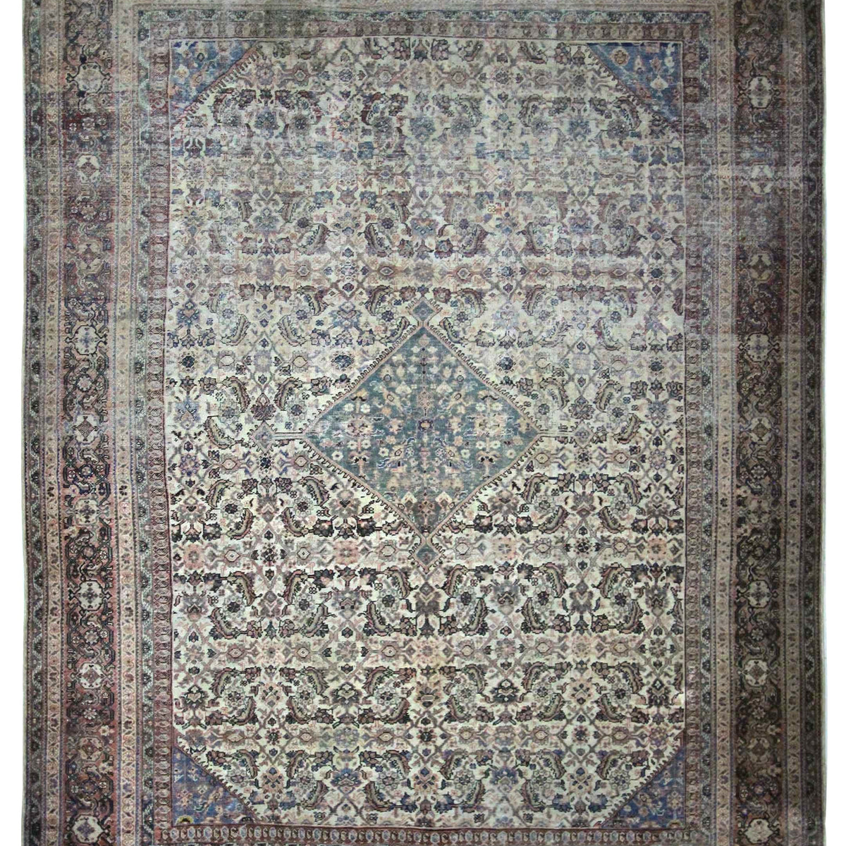 Fasa Antique Mahal  Ivory Rust Traditional