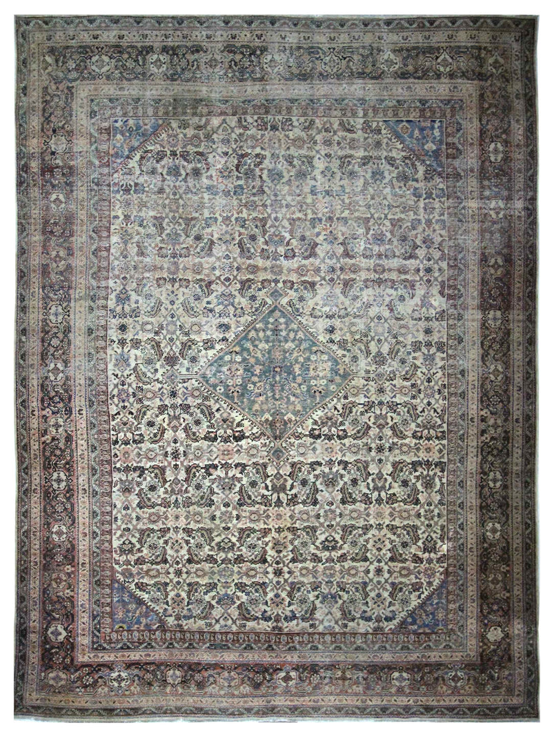 Fasa Antique Mahal  Ivory Rust Traditional