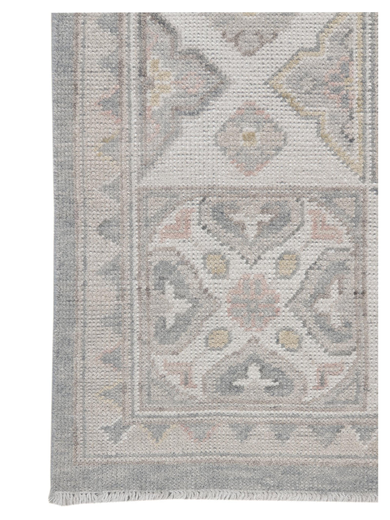 Pacific Ushak 43335 Grey Beige Transitional Hand Knotted Rug