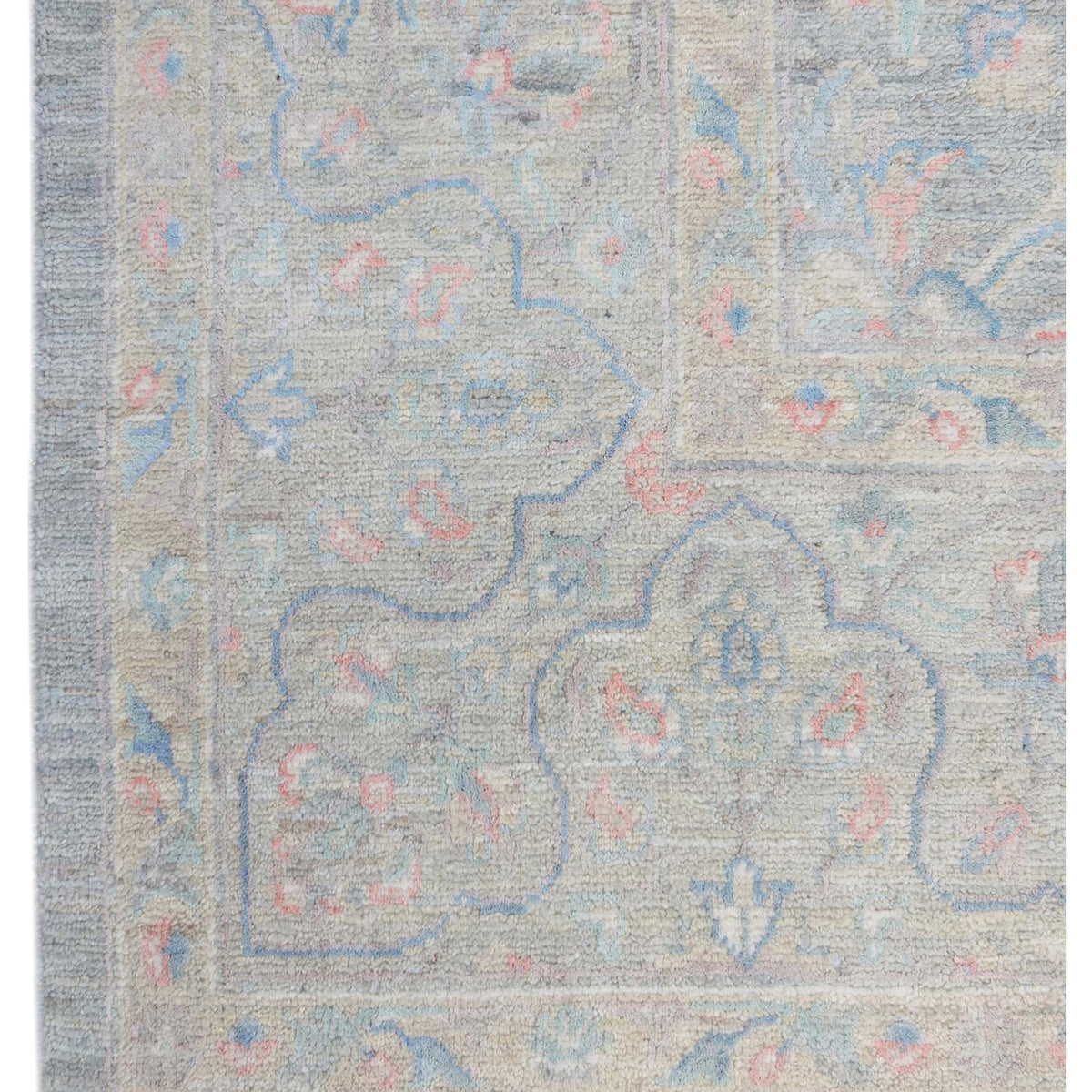 Pacific Ziegler Silk Route 43338 Grey Grey Transitional Hand Knotted Rug