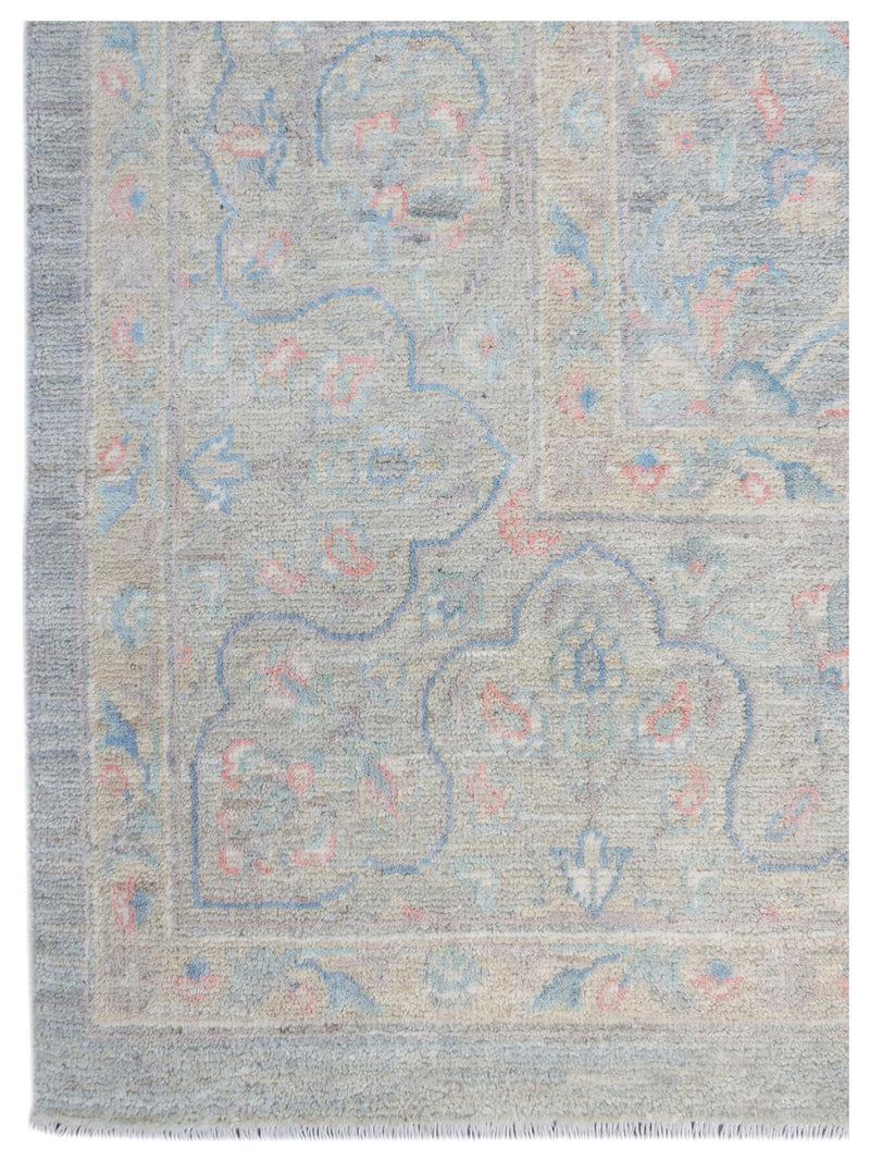 Pacific Ziegler Silk Route 43338 Grey Grey Transitional Hand Knotted Rug