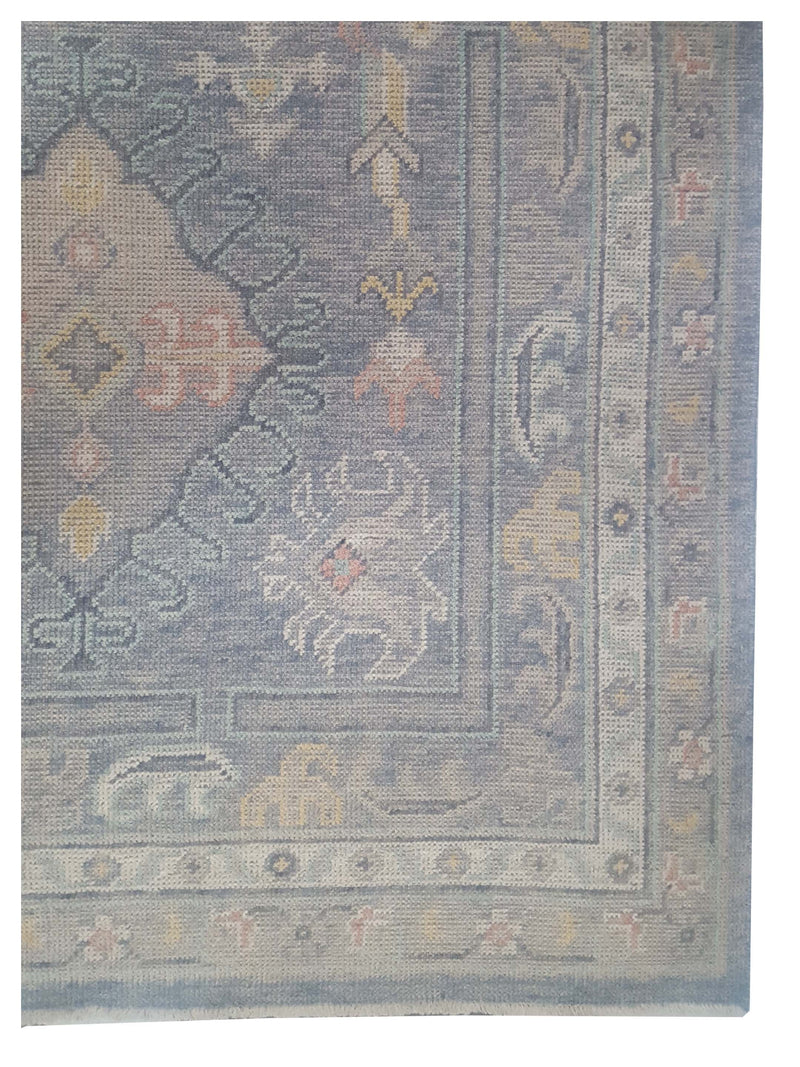Pacific Ushak 43339 Grey Grey Transitional Hand Knotted Rug
