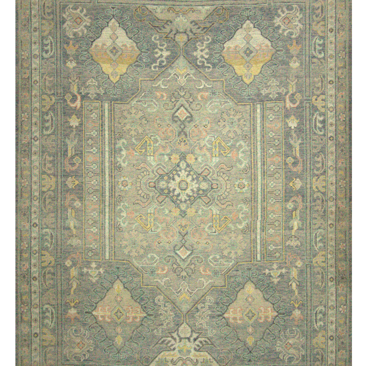 Pacific Ushak 43339 Grey Grey Transitional Hand Knotted Rug