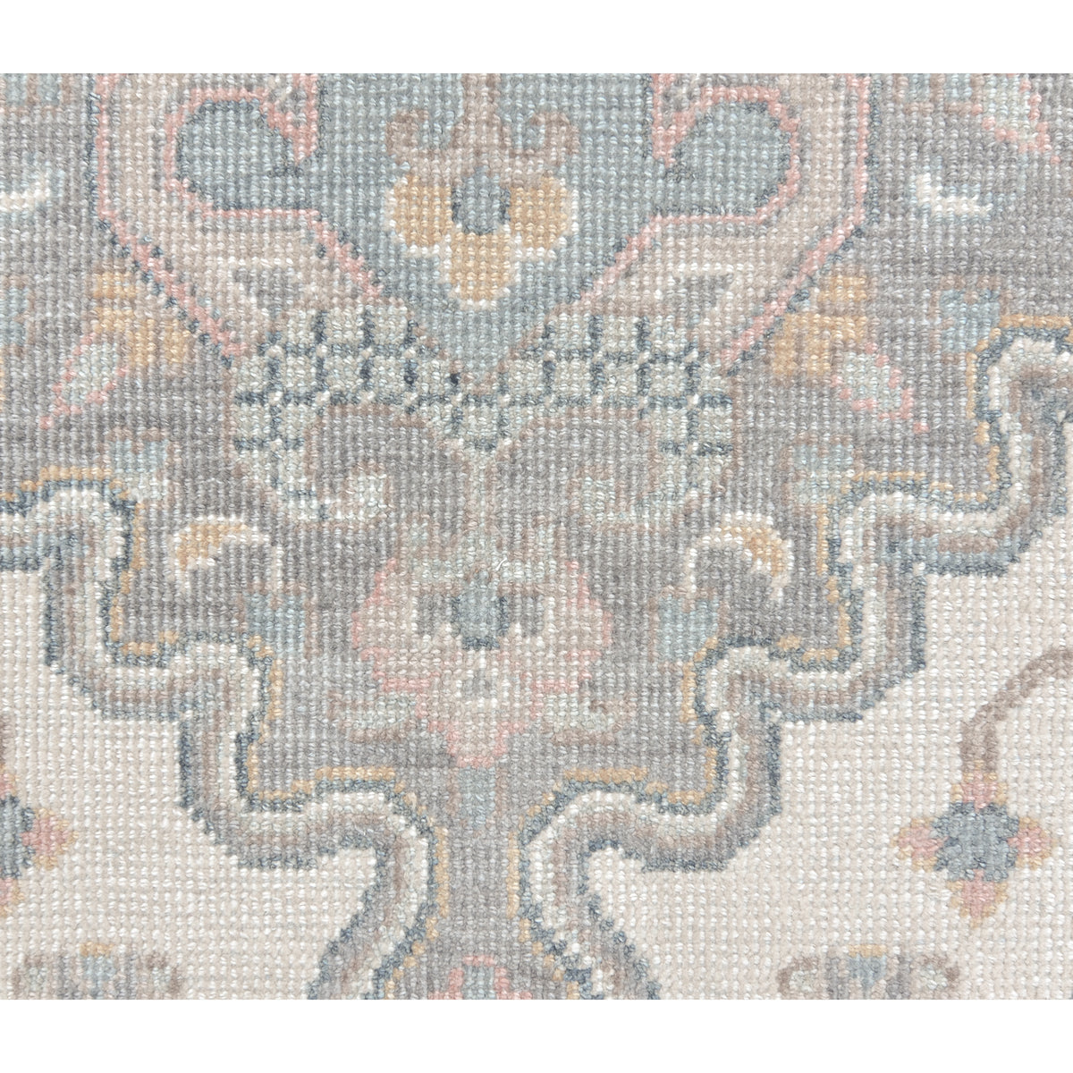 Pacific Ushak 43341 Blue Ivory Transitional Hand Knotted Rug