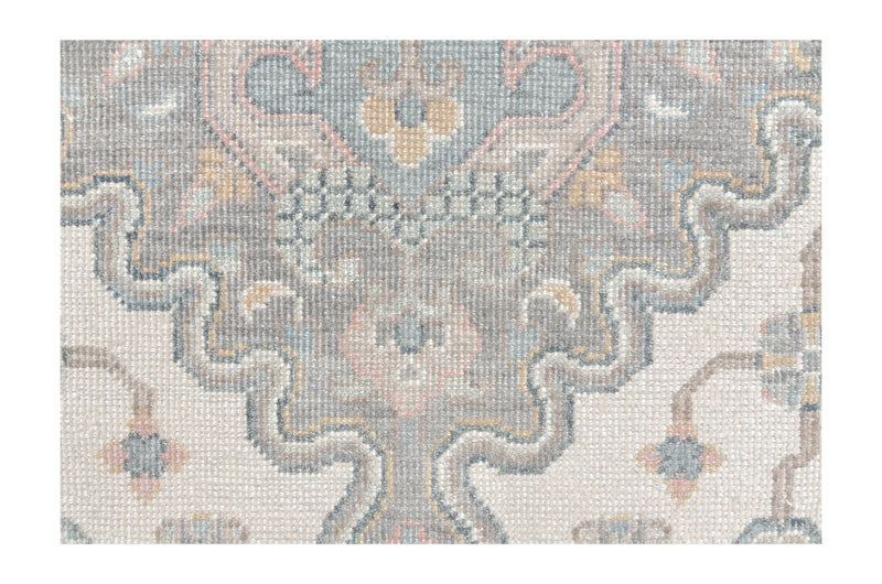 Pacific Ushak 43341 Blue Ivory Transitional Hand Knotted Rug