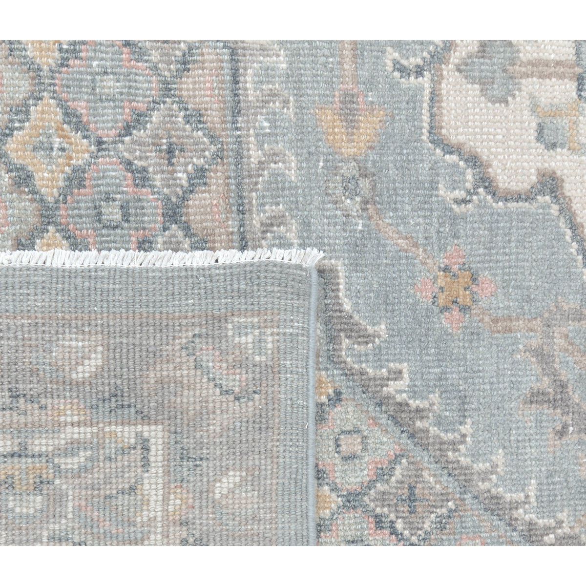 Pacific Ushak 43341 Blue Ivory Transitional Hand Knotted Rug