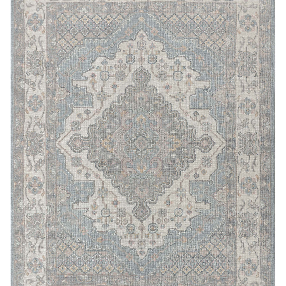 Pacific Ushak 43341 Blue Ivory Transitional Hand Knotted Rug