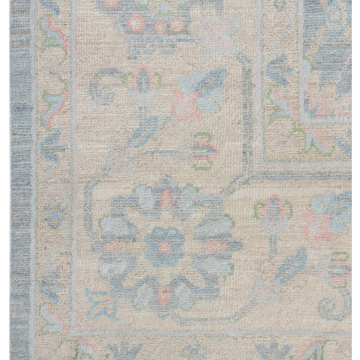 Pacific Ziegler Silk Route 43343 Grey Ivory Transitional Hand Knotted Rug