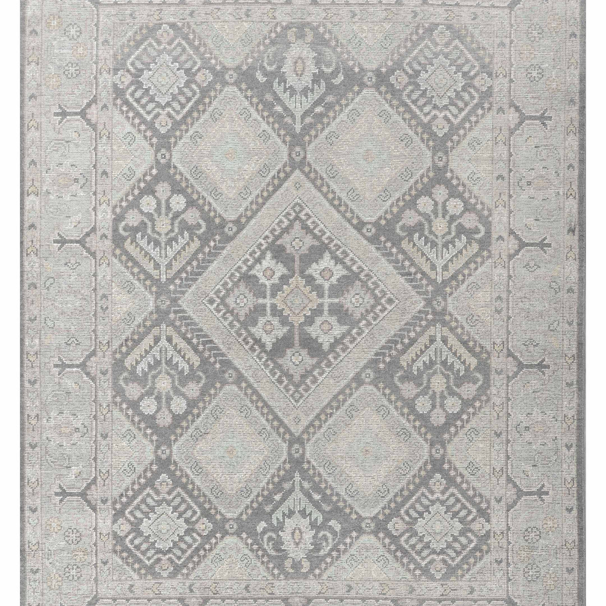 Pacific Ushak 43344 Grey Ivory Transitional Hand Knotted Rug
