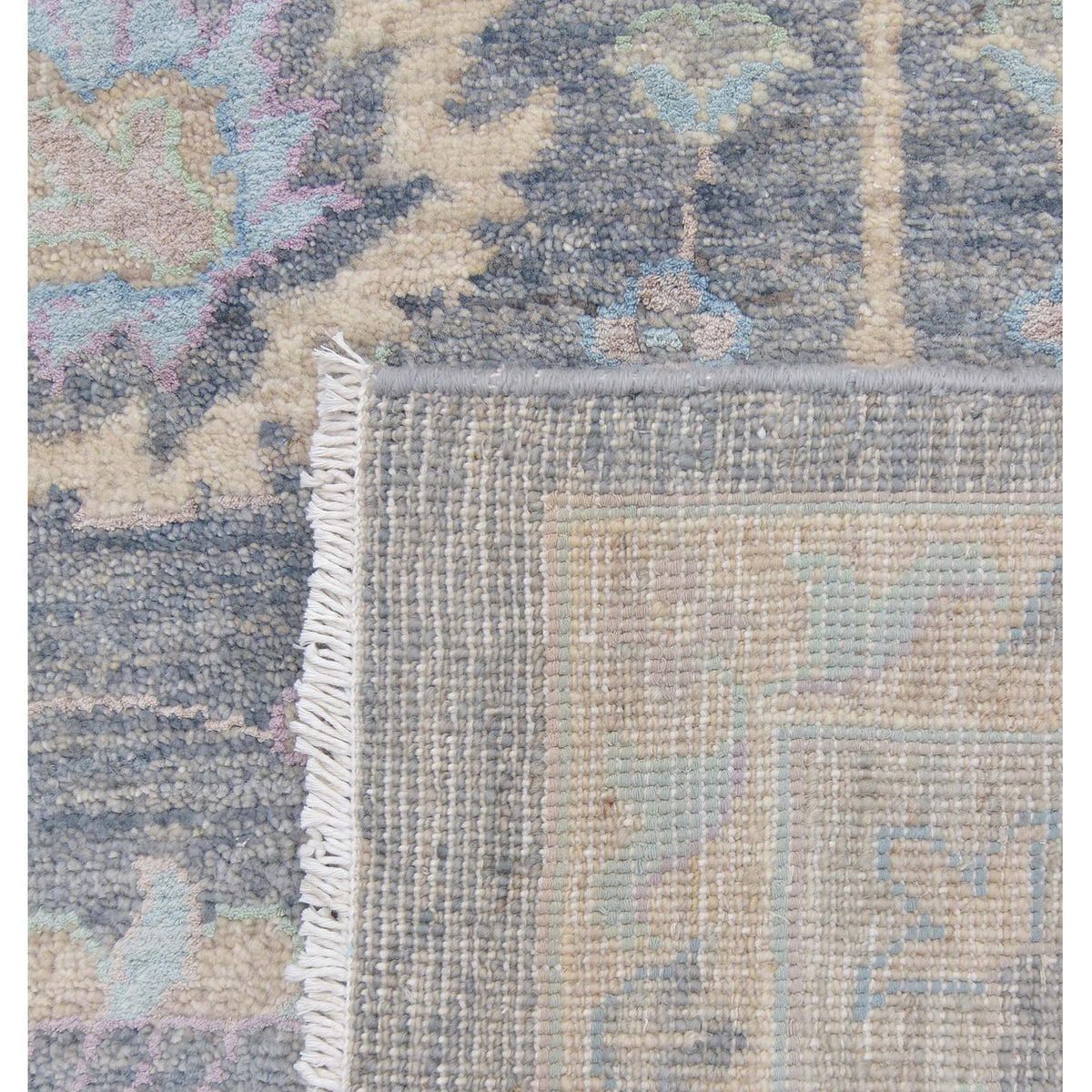 Pacific Ziegler Silk Route 43345 D.Grey Lt.Grey Transitional Hand Knotted Rug