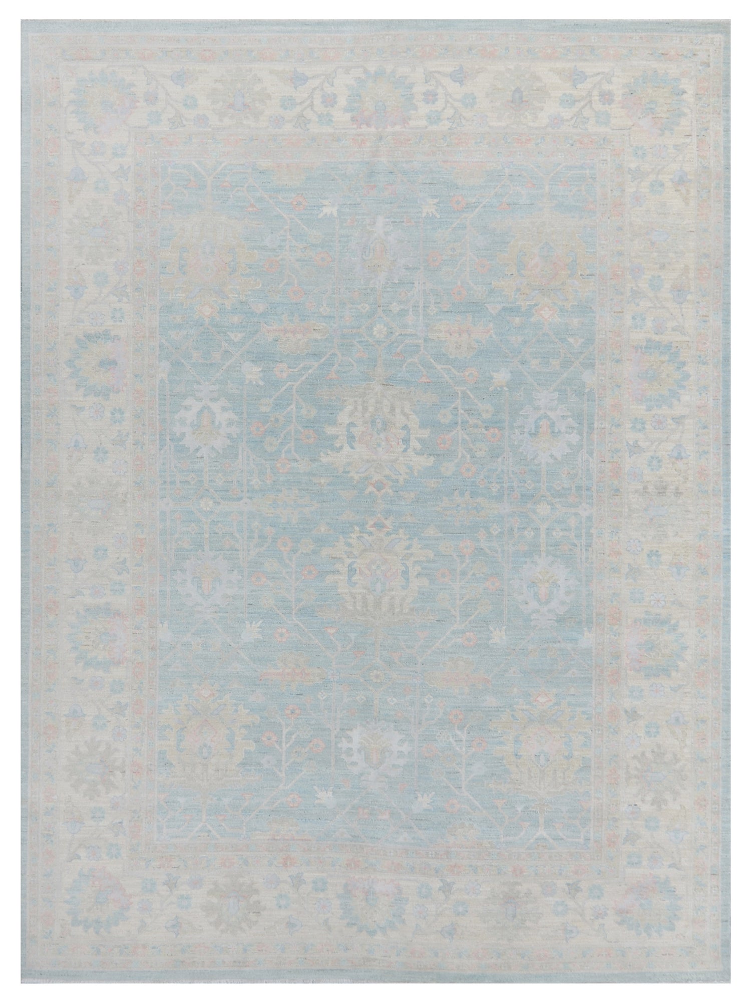 Pacific Ziegler Silk Route  Sky Blue Ivory Transitional