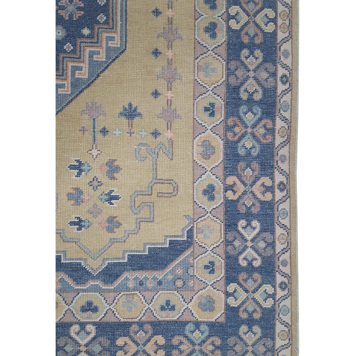 Pacific Ushak 43348 Gold Navy Transitional Hand Knotted Rug
