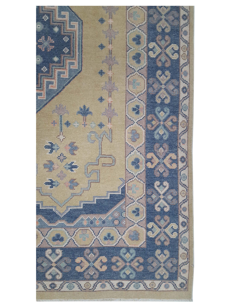 Pacific Ushak 43348 Gold Navy Transitional Hand Knotted Rug