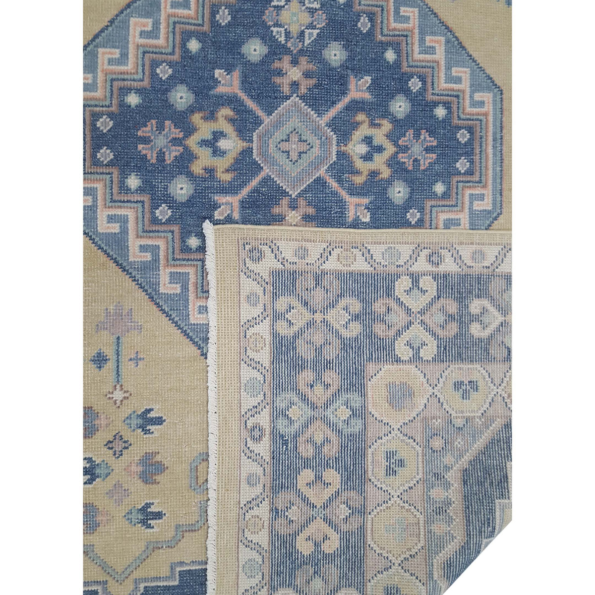 Pacific Ushak 43348 Gold Navy Transitional Hand Knotted Rug