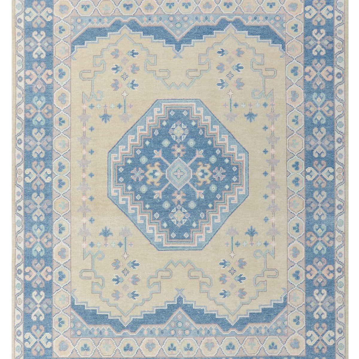 Pacific Ushak  Beige Blue Transitional