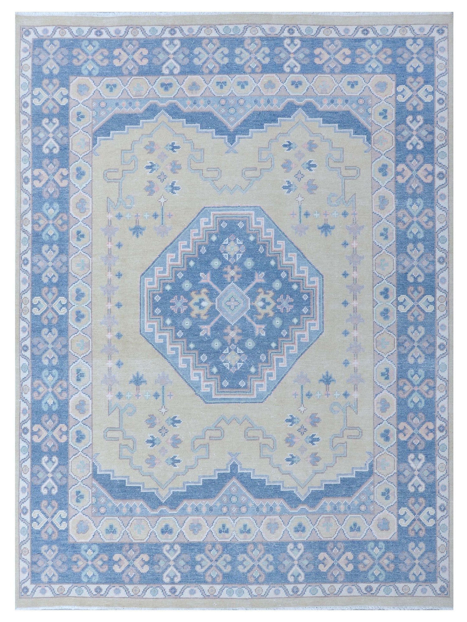 Pacific Ushak  Beige Blue Transitional