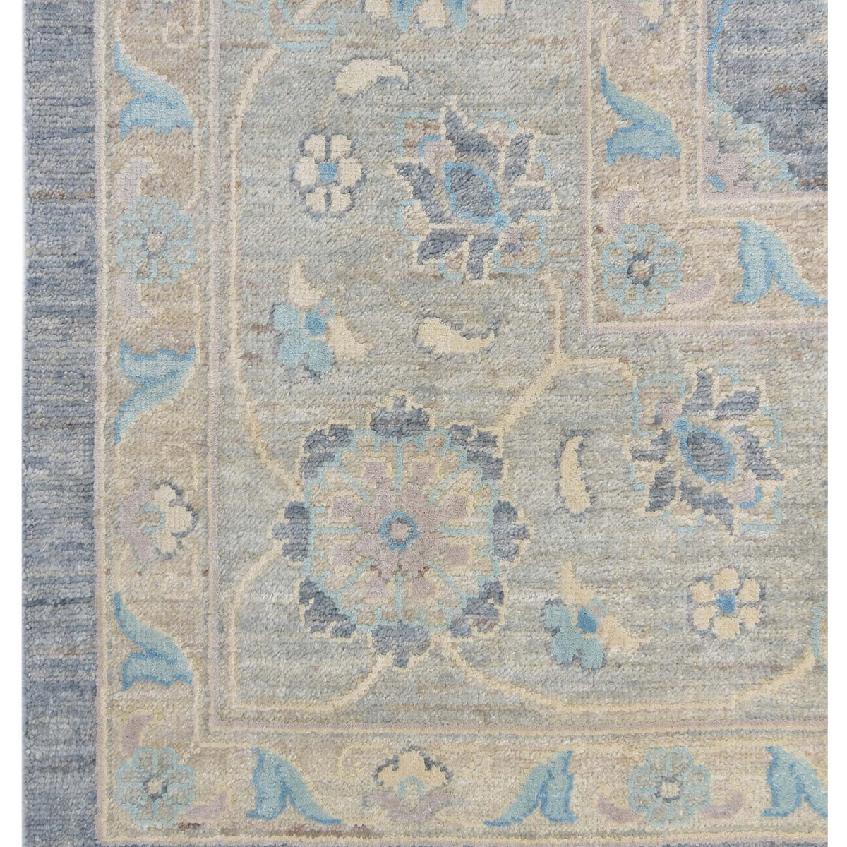 Pacific Ziegler Silk Route 43349 D.Grey Lt.Grey Transitional Hand Knotted Rug