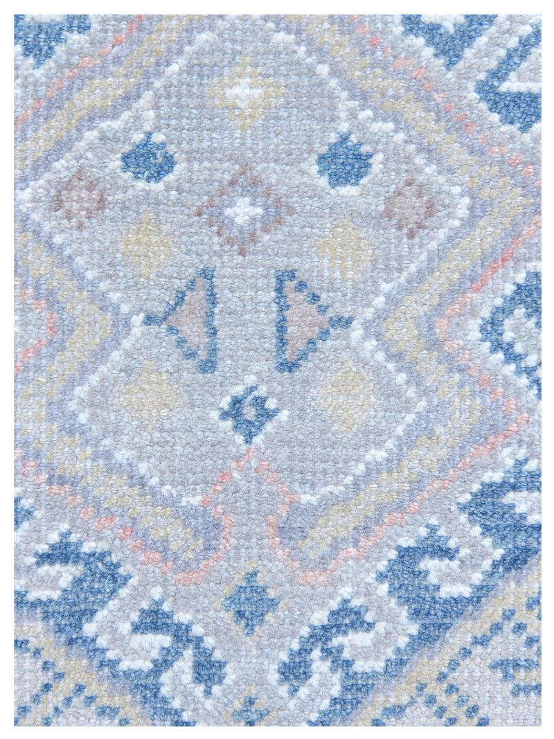 Pacific Ushak 43350 Ivory Blue Transitional Hand Knotted Rug