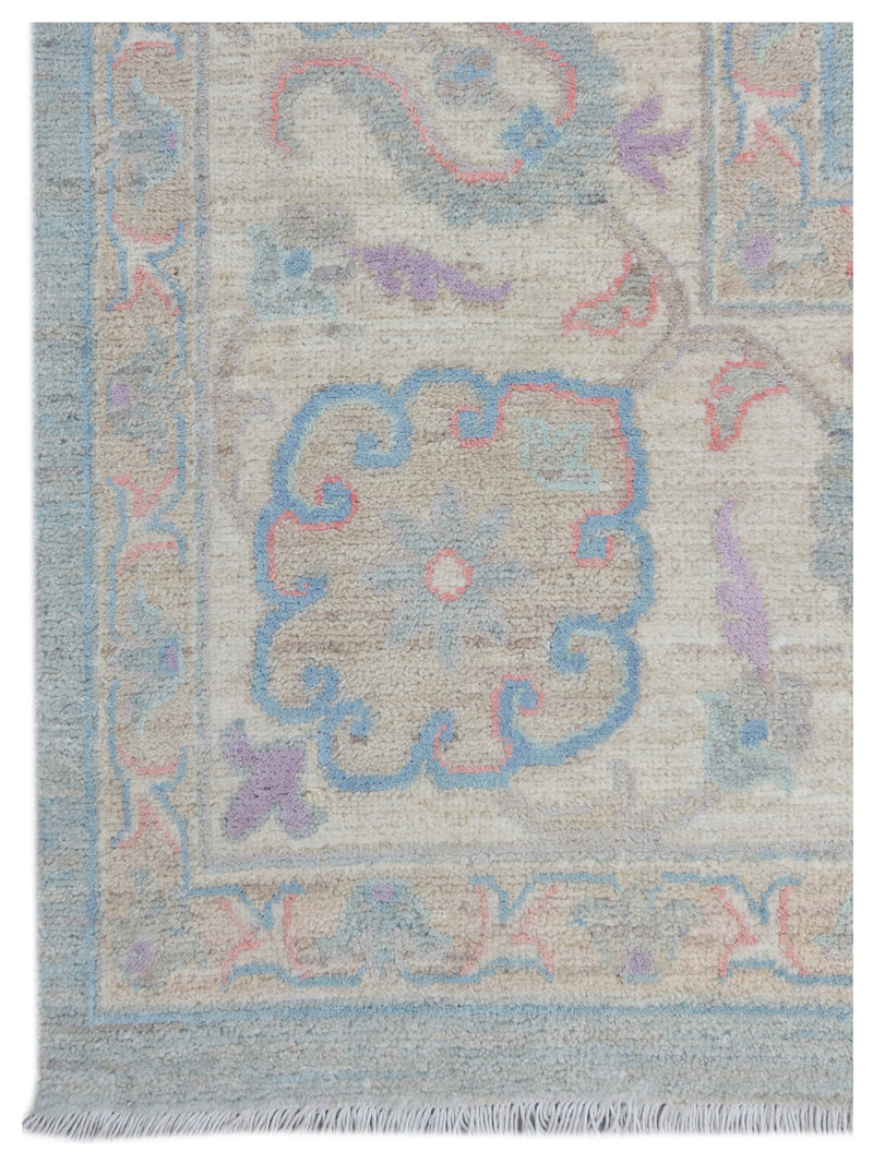 Pacific Ziegler Silk Route 43352 Grey Beige Transitional Hand Knotted Rug