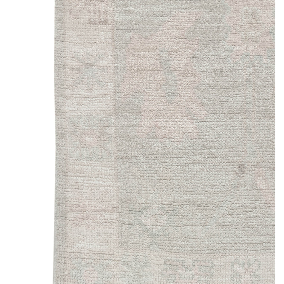 Pacific Ushak Wool Weft 43359 Grey Ivory Transitional Hand Knotted Rug