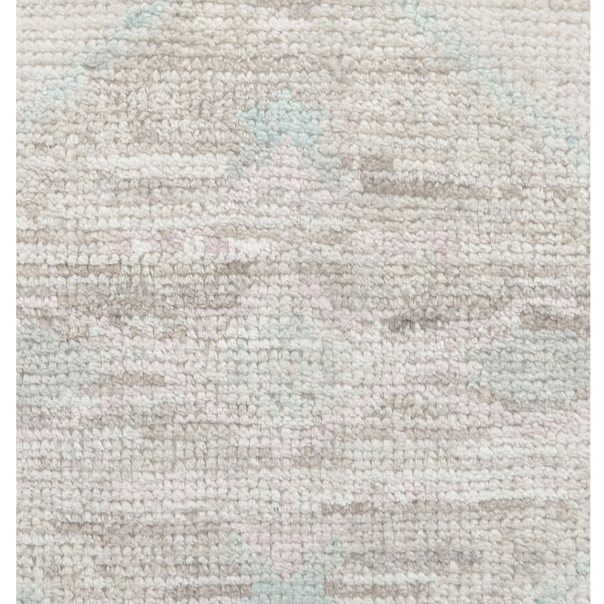 Pacific Ushak Wool Weft 43361 Beige Sky Blue Transitional Hand Knotted Rug