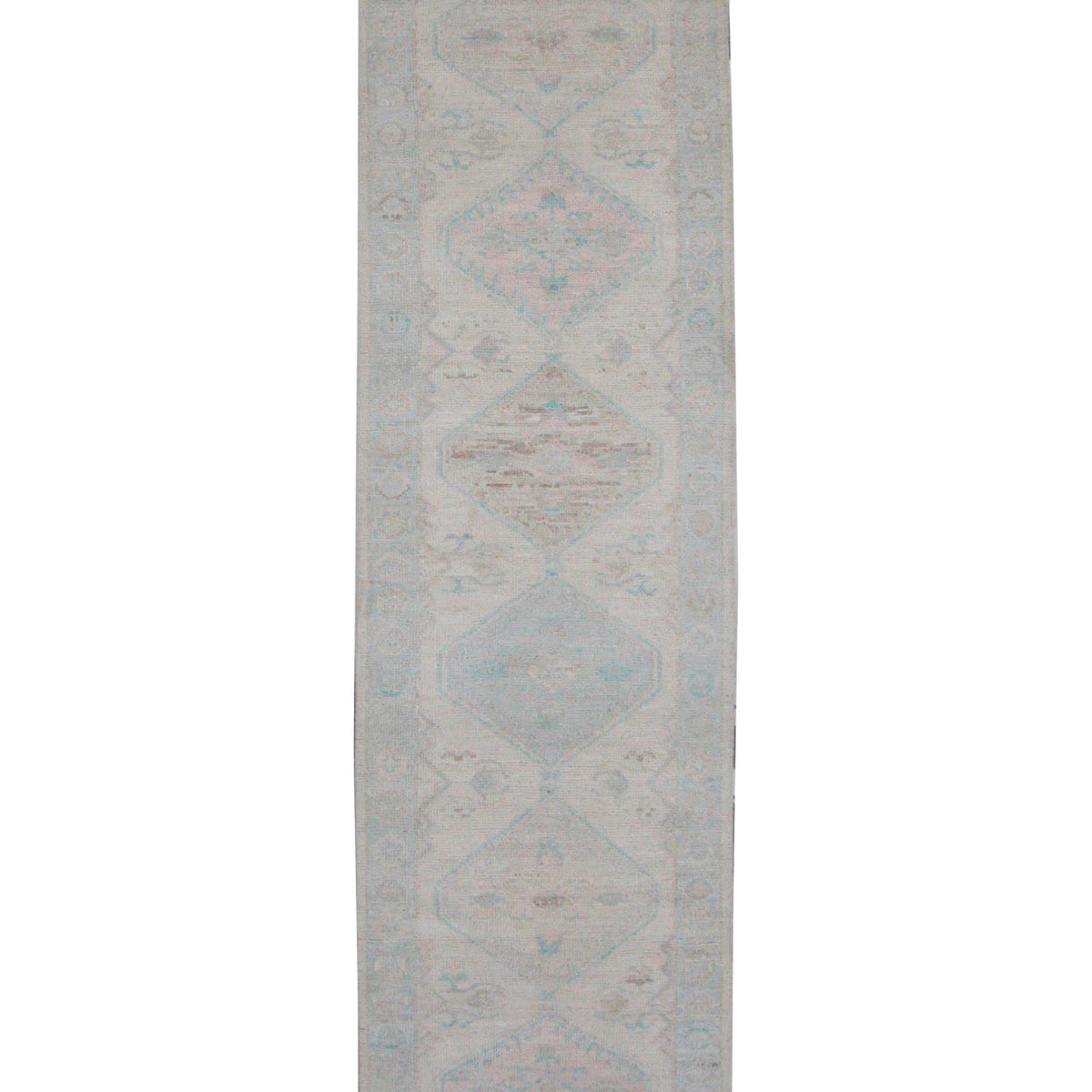Pacific Ushak Wool Weft  Ivory Sky Blue Transitional