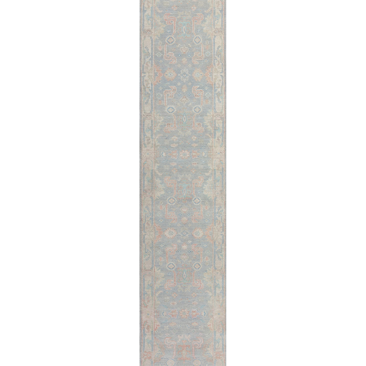 Pacific Ushak Wool Weft  Grey Ivory Transitional