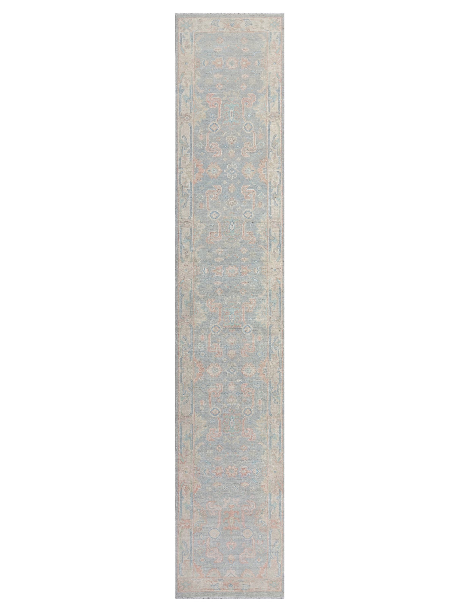 Pacific Ushak Wool Weft  Grey Ivory Transitional